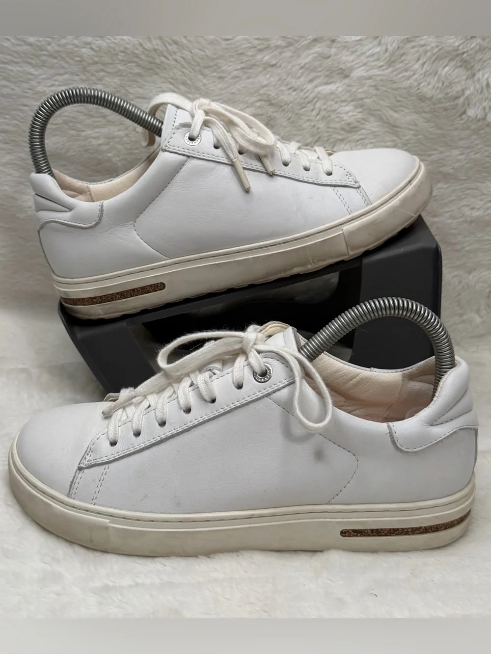 Birkenstock Bend Low Women's Size 6 White Leather Minimalist Sneaker Shoes